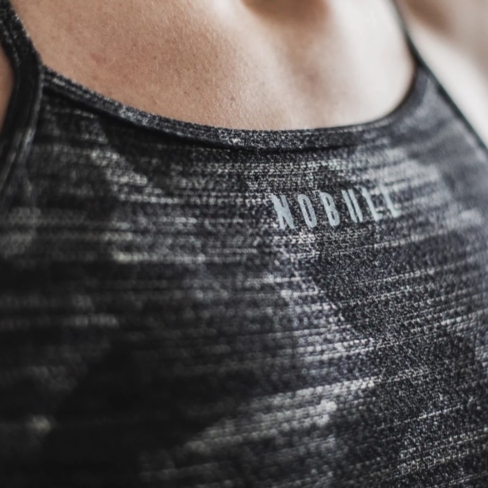 NWT NOBULL Women’s High-Neck Sports Bra - XS - Dark Camo Melange